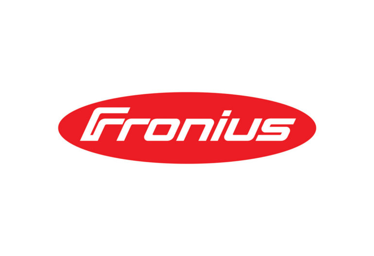 A red and white logo featuring the word Fronius Primo 5.0 SC Solar Inverter, inspired by Hielscher Electrical's solar power expertise.