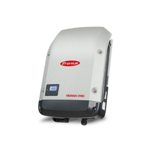 A Fronius Symo 10.0 Solar Inverter is shown on a white background.