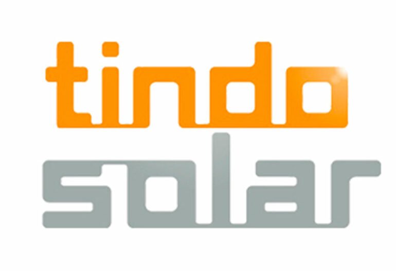 The logo for Tindo Karra-330W PERC, a Cairns-based company specializing in solar panels.