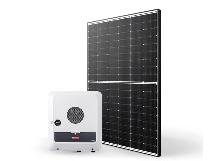 A Cairns solar panel with an inverter next to it, utilizing solar power.