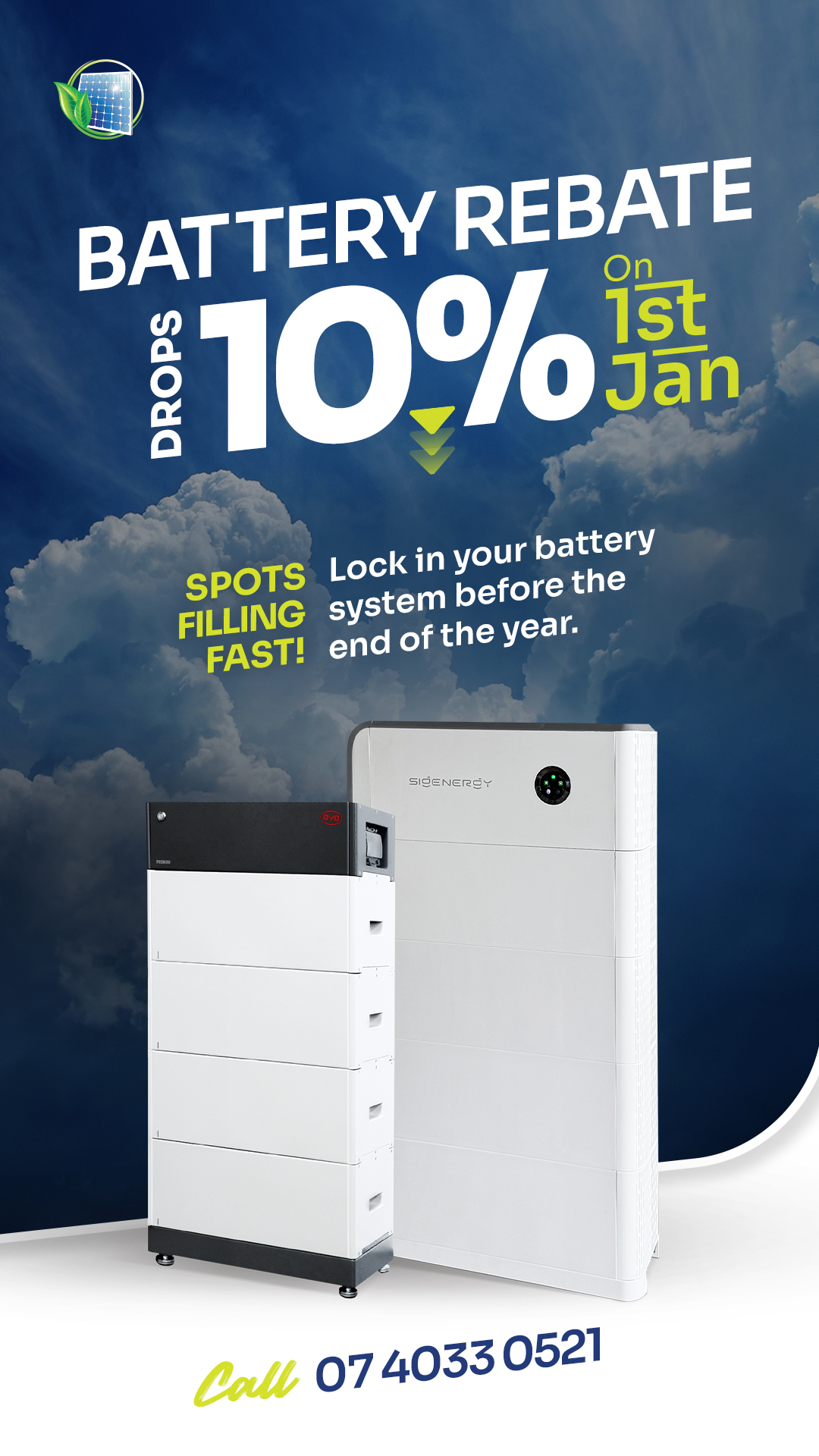 Save Before the Battery Rebate Drops