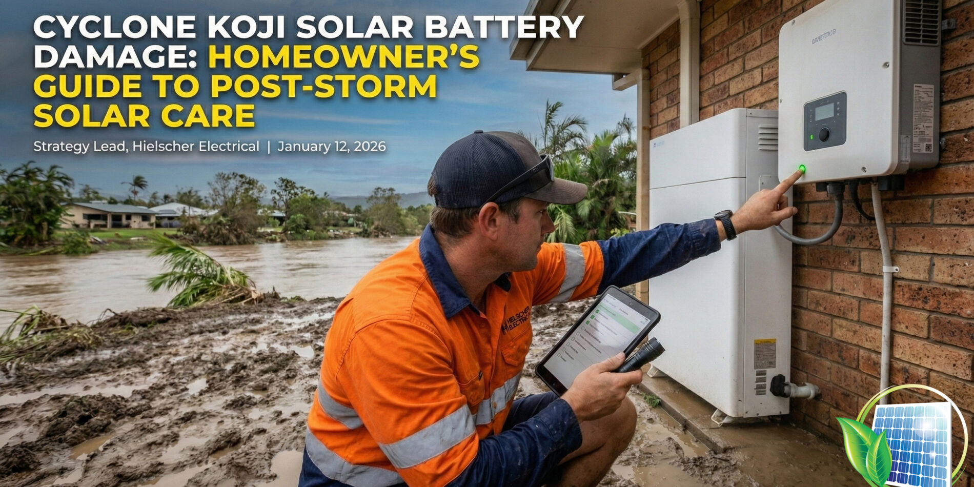 Cyclone Koji Solar Battery Damage Homeowner’s Guide to Post-Storm Solar Care
