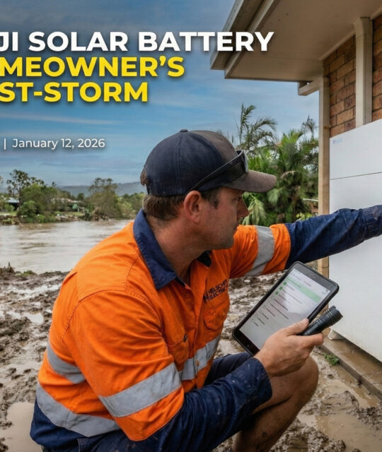 Cyclone Koji Solar Battery Damage Homeowner’s Guide to Post-Storm Solar Care