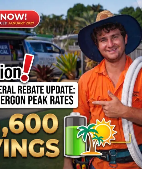 Federal Solar Battery Rebate Cairns 2026 Beat Ergon Peak Rates - Hielscher Electrical